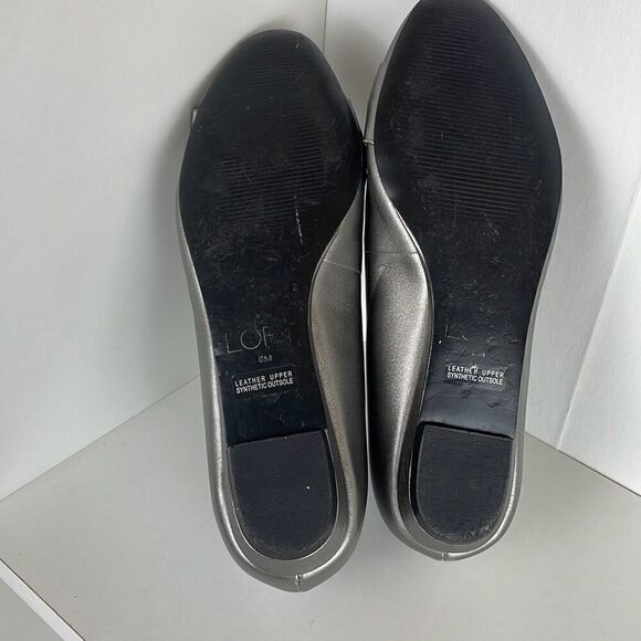 Ann Taylor LOFT Bow Accent Micro Wedge Flats 6 - Picture 5 of 16